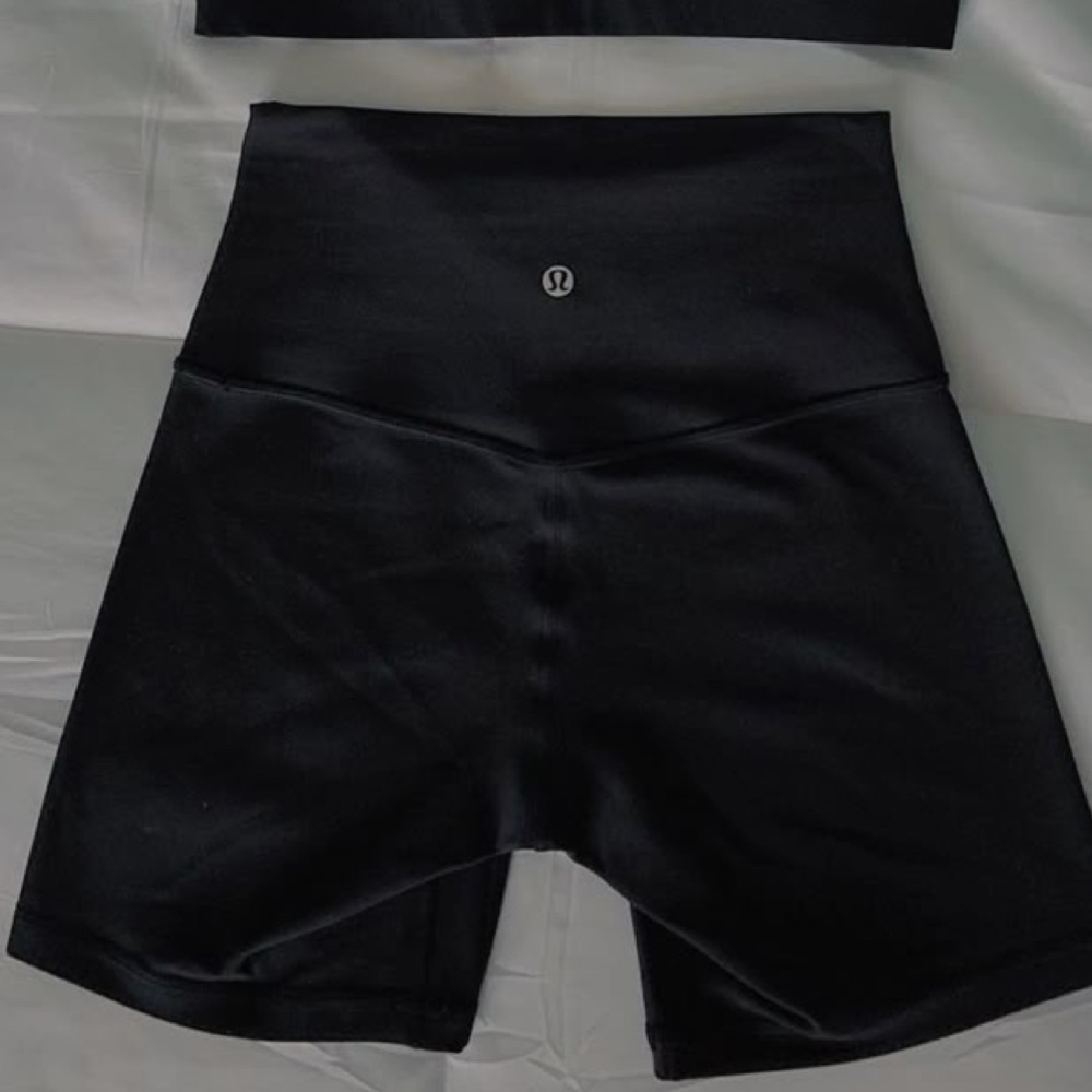 Lululemon Athletica Black High-Waisted Bike Shorts